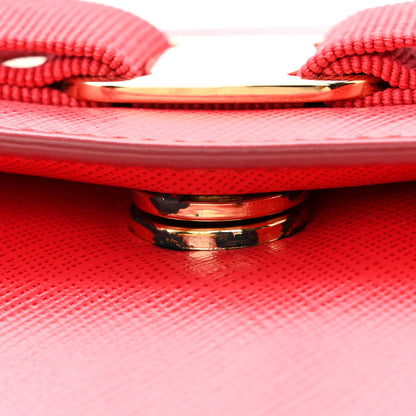 Salvatore Ferragamo Saffiano Vera Bow Crossbody Belt Bag Red 19 of 19