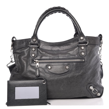 Balenciaga Agneau Giant 12 Silver Hardware Town Anthracite 1 of 10