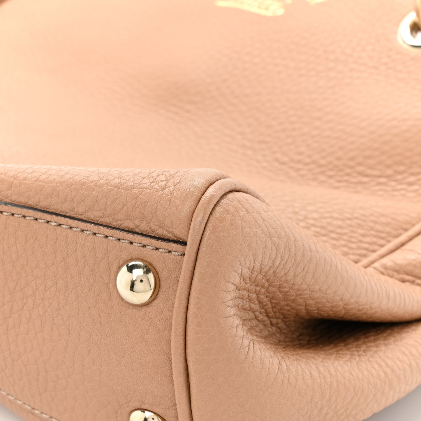 Calfskin Small Bamboo Shopper Tote Camelia