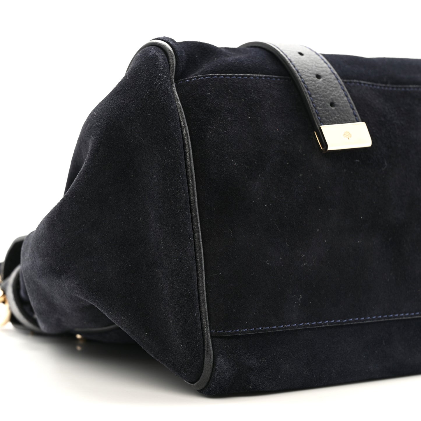 Heavy Suede Alexa Tassel Satchel Ink Blue