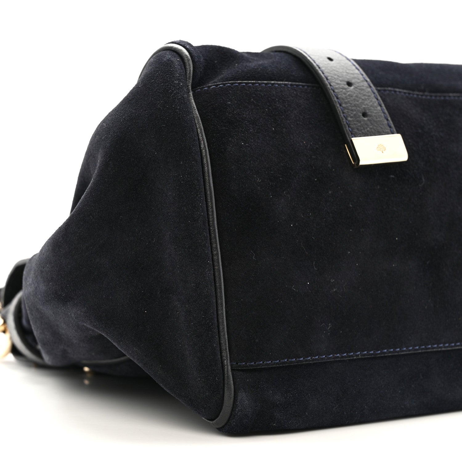 Mulberry Heavy Suede Alexa Tassel Satchel Ink Blue 9 of 14