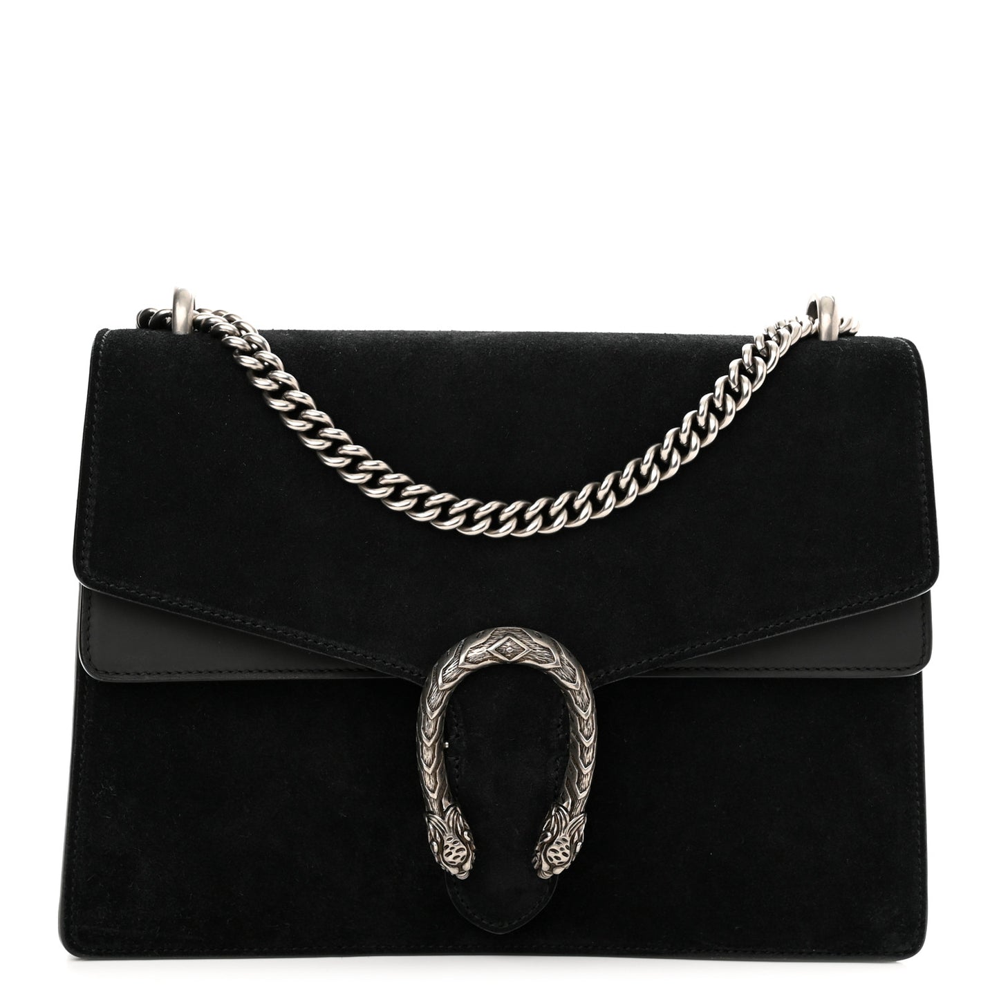 Suede Medium Dionysus Shoulder Bag Black
