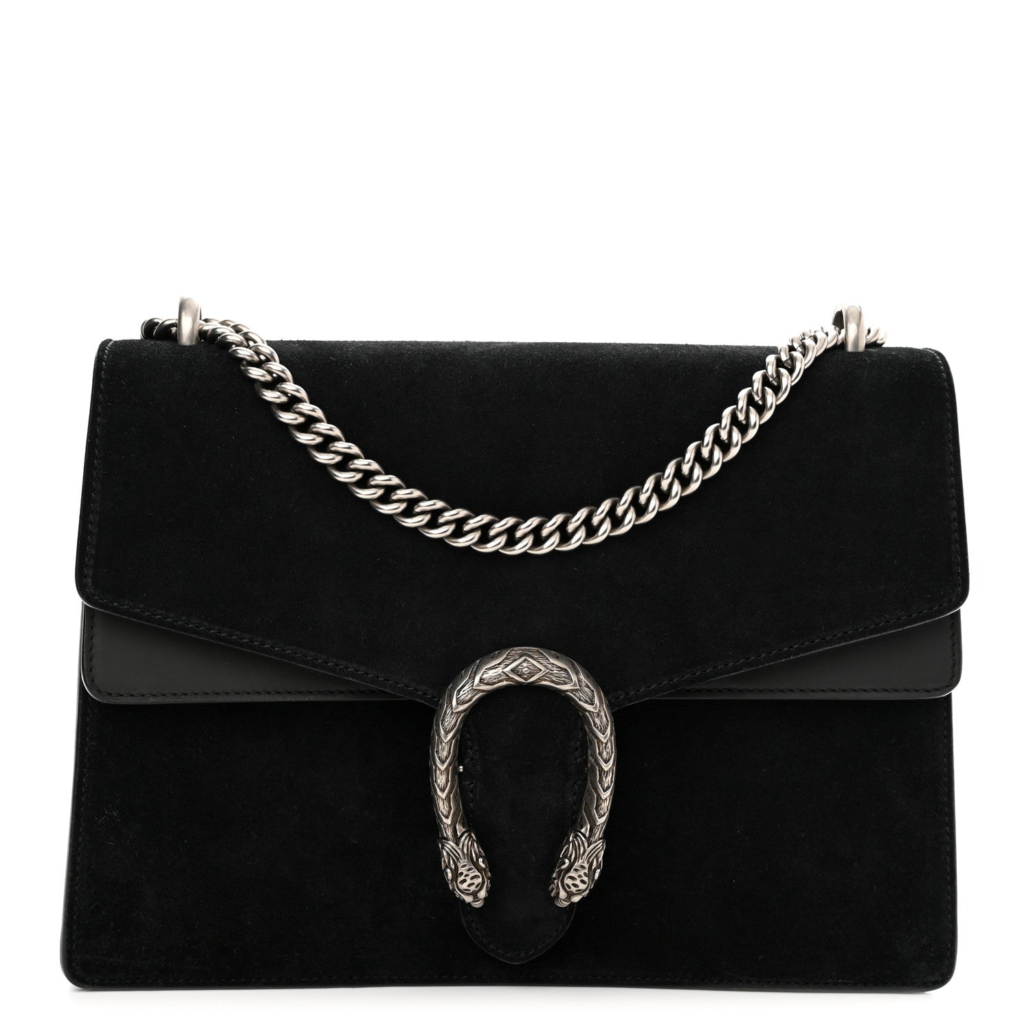 Gucci Suede Medium Dionysus Shoulder Bag Black 1 of 11