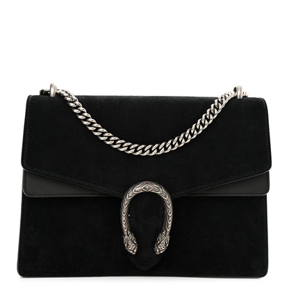 Gucci Suede Medium Dionysus Shoulder Bag Black 1 of 11