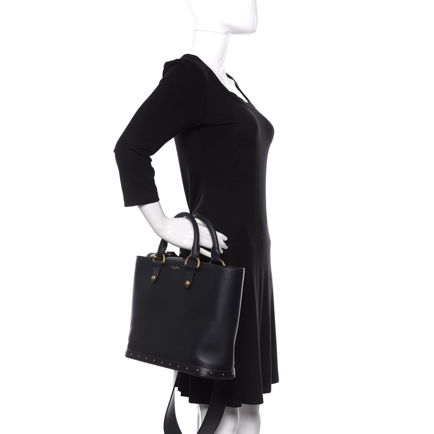 Smooth Calfskin Studded DiorAvenue Bag Navy