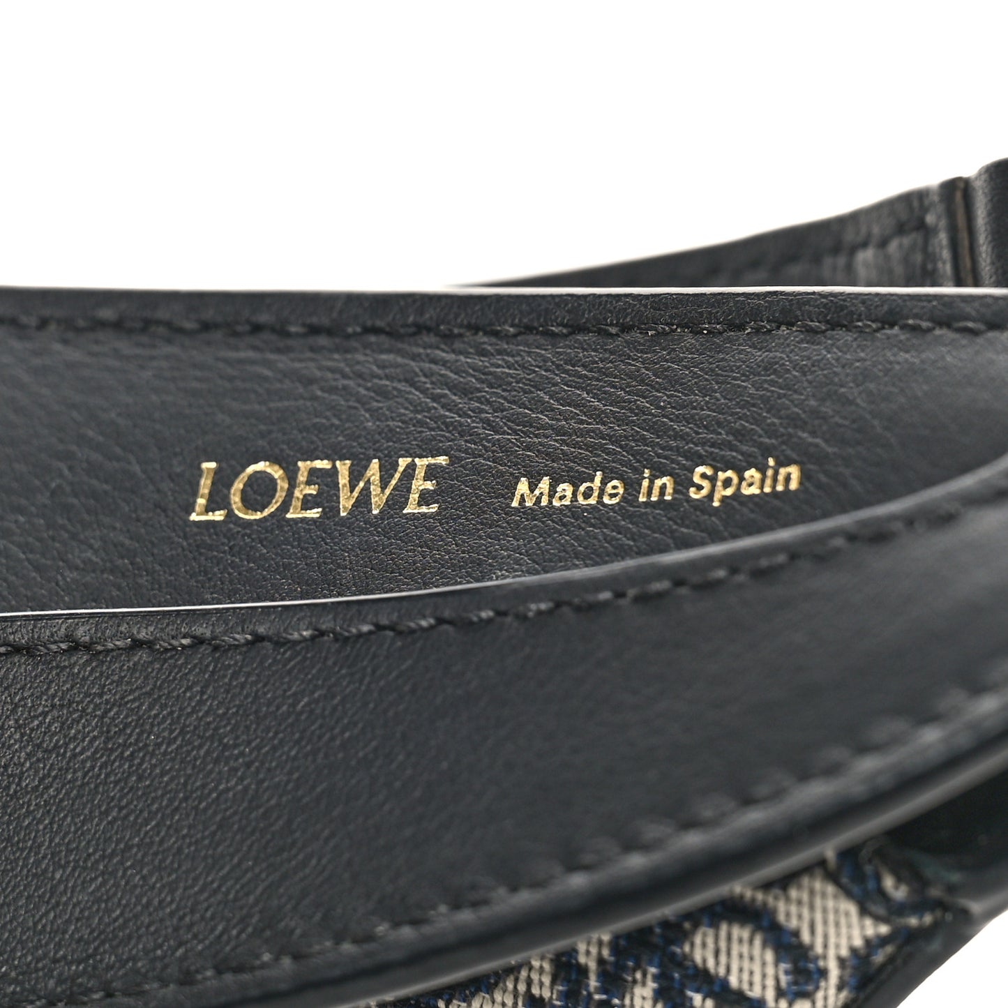 Jacquard Anagram Calfskin Small Luna Navy Black