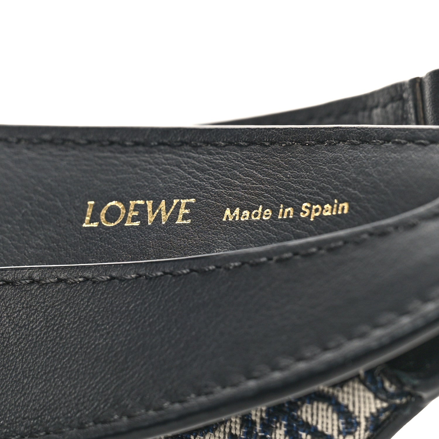 Loewe Jacquard Anagram Calfskin Small Luna Navy Black 6 of 8