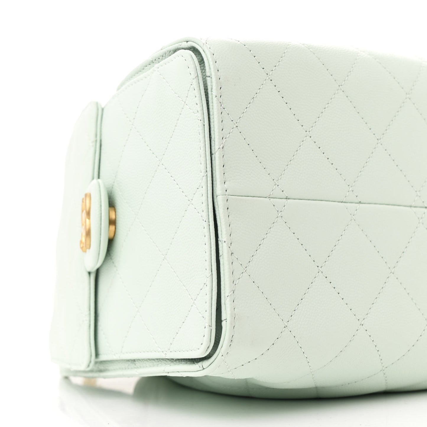 Caviar Quilted Small Chanel 25 Handbag Light Green