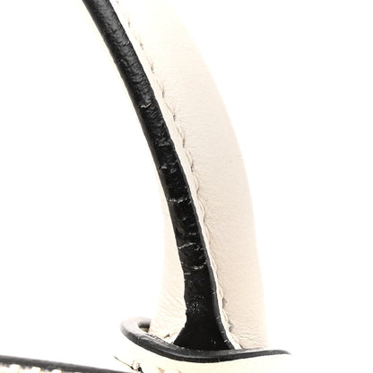 Prada Saffiano City Calfskin Greche Paradigme Bag White Black 15 of 20