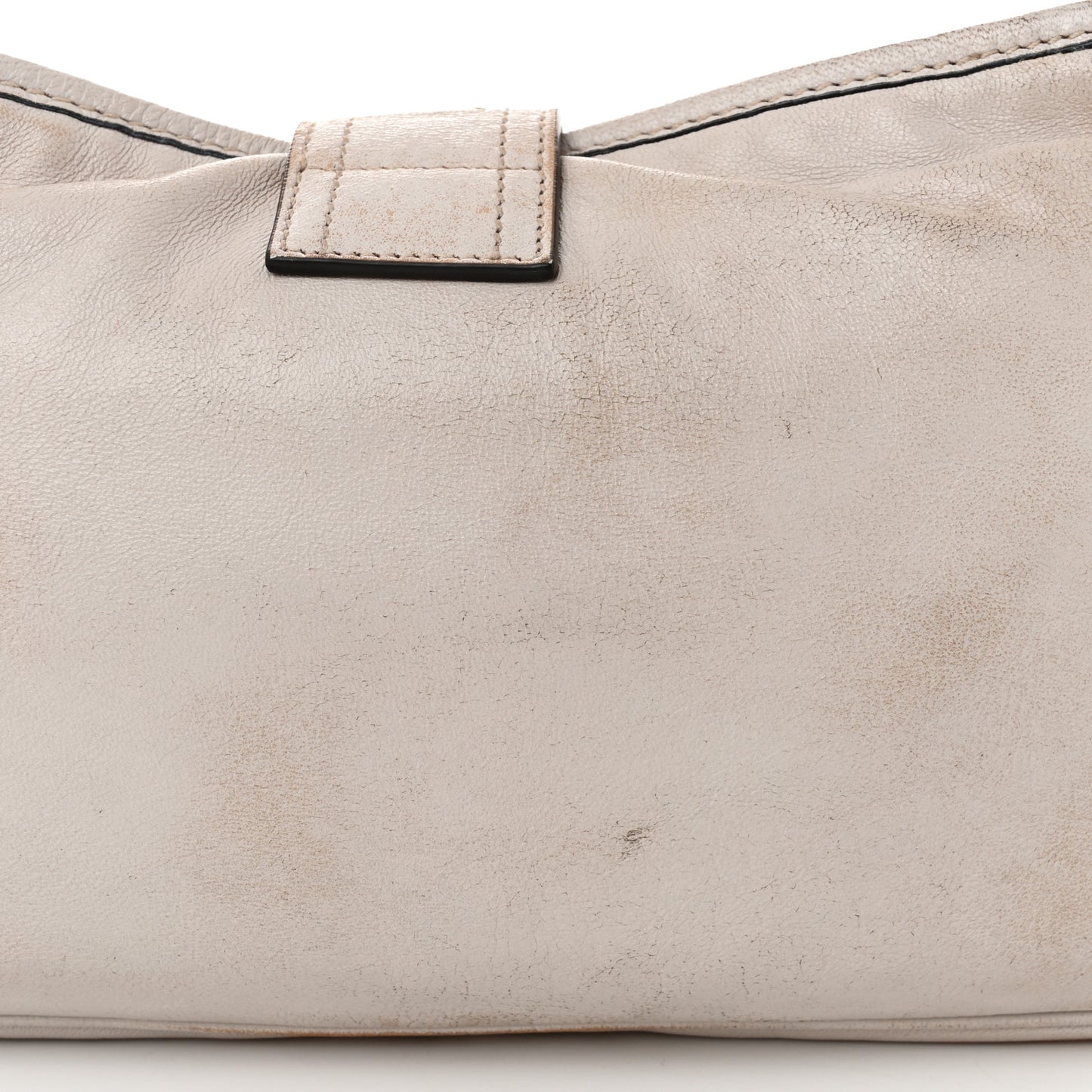 Nappa Old Hook Shoulder Bag Sabbia White