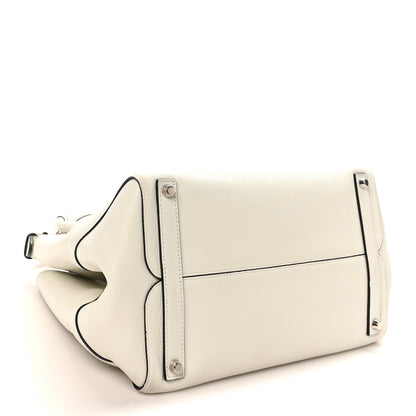 Christian Dior Supple Grained Calfskin Large Open Bar Tote White 4 of 9