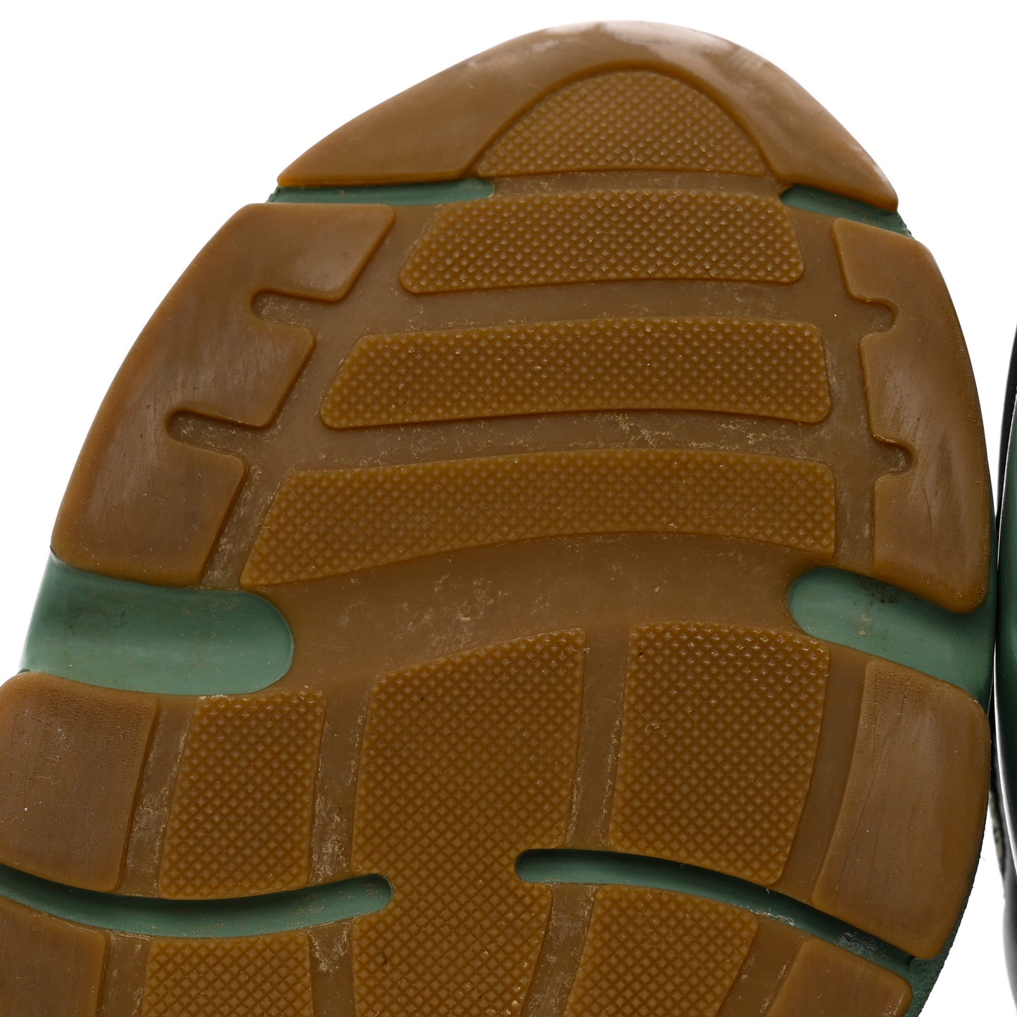 Technical Mesh Calfskin Mens B22 Sneakers 42 Olive Green Orange Black