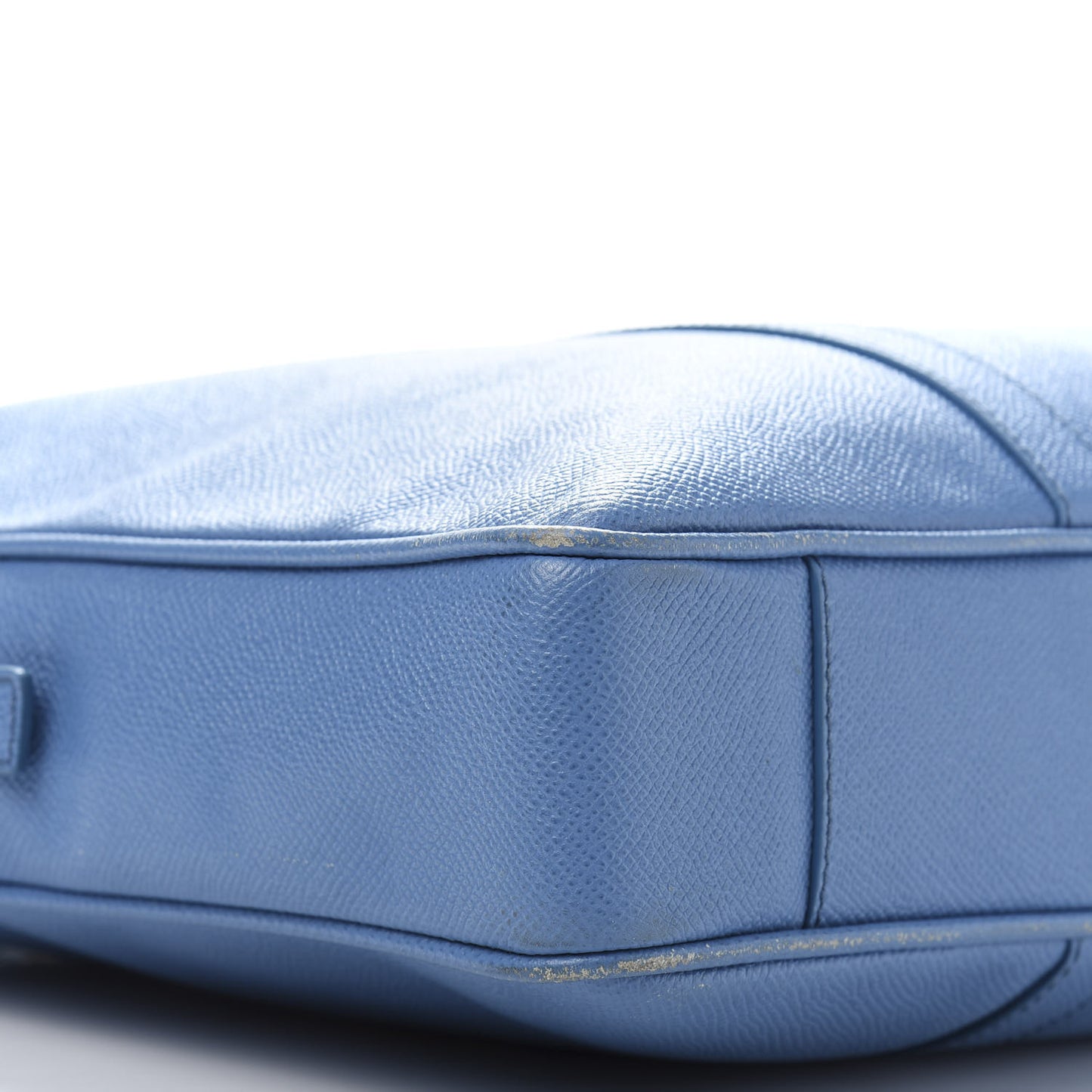 Grainy Calfskin Small Newberg Briefcase Blue