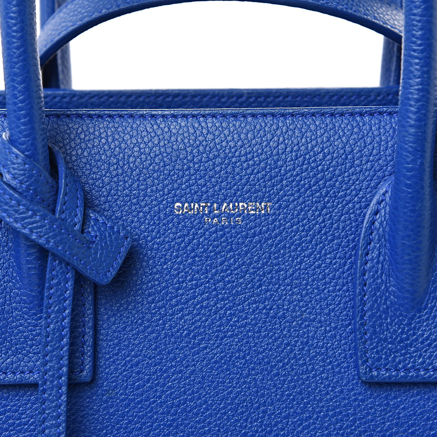 Saint Laurent Grained Calfskin Baby Sac De Jour Royal Blue 9 of 12