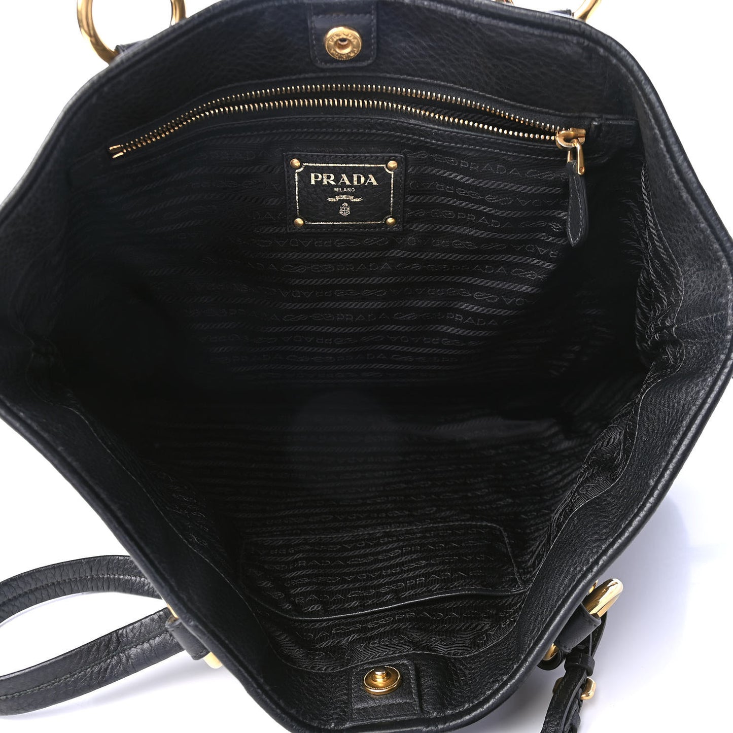 Tessuto Nylon Soft Calf Tote Black