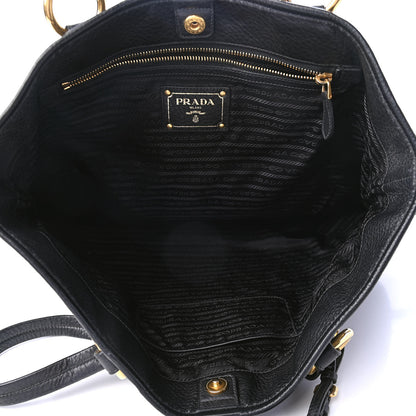 Prada Tessuto Nylon Soft Calf Tote Black 4 of 4