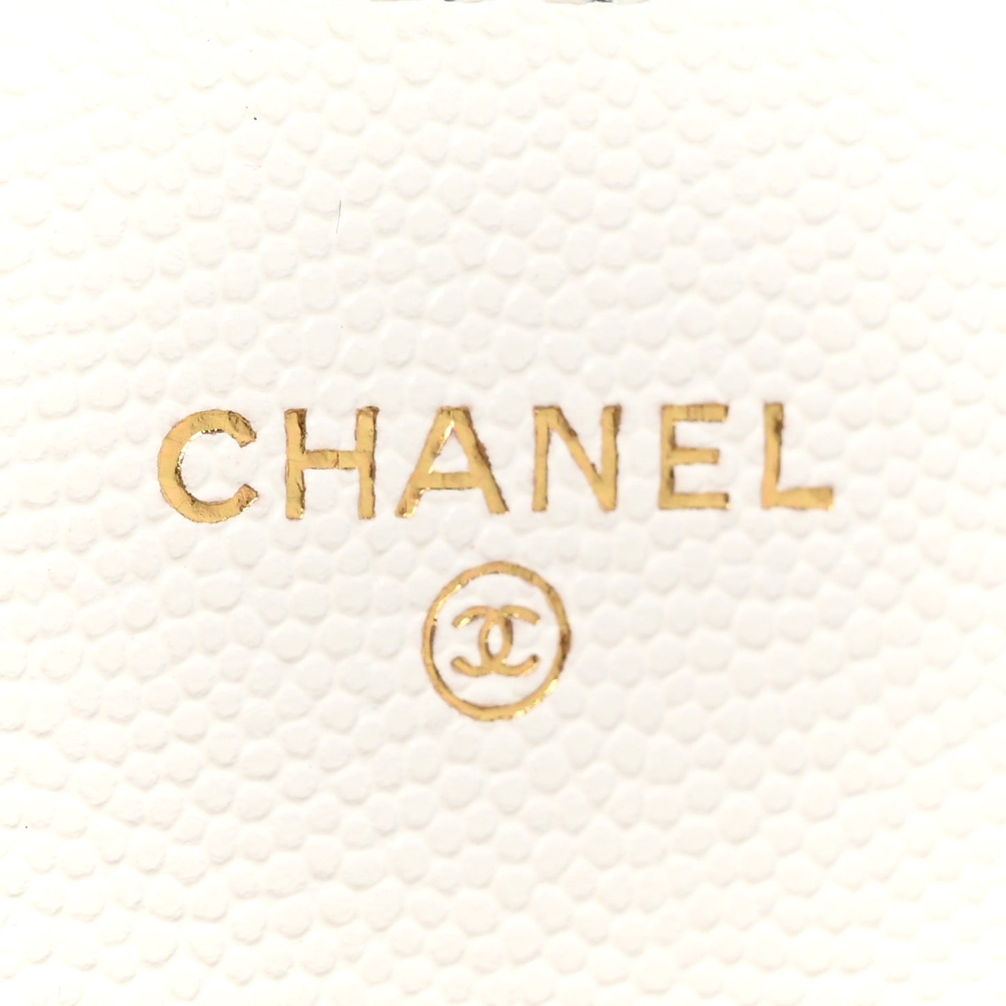 Caviar Quilted Mini Chain Belt Bag White