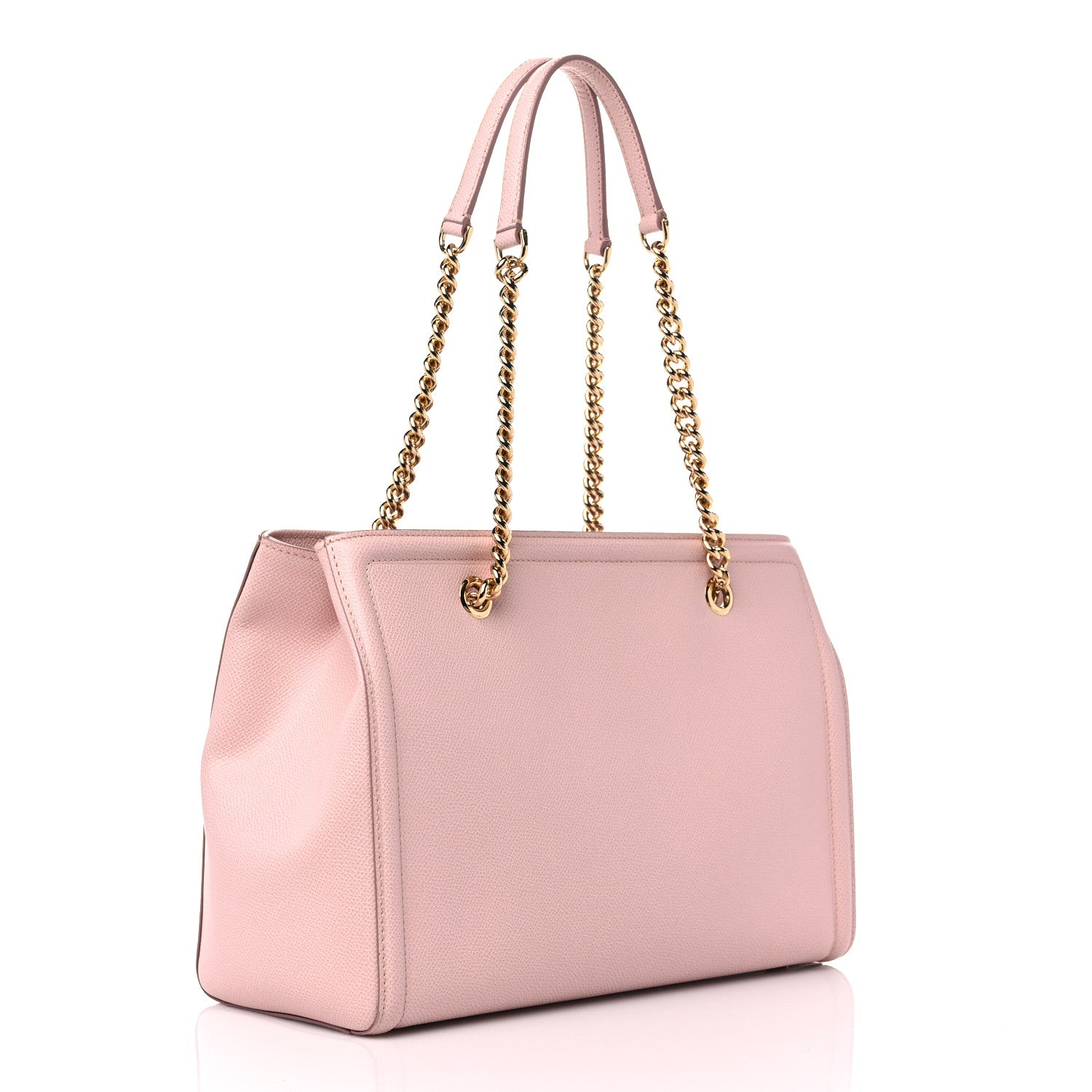 Salvatore Ferragamo Hammered Calfskin Vara Bow Chain Tote Pink 3 of 11