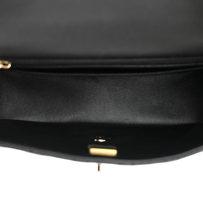 Chanel Lambskin Quilted Mini Top Handle Rectangular Flap Black 5 of 11