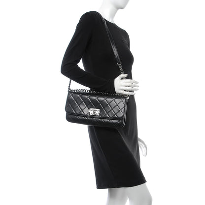 Chanel Lambskin Quilted Boy Accordion Flap Bag Black 2 of 10
