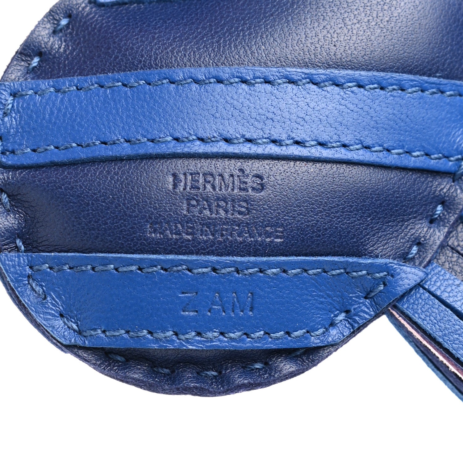 Hermes Milo Lambskin Geegee Savannah Bag Charm Bleu Saphir Bleu France Mauve Sylvestre 3 of 4