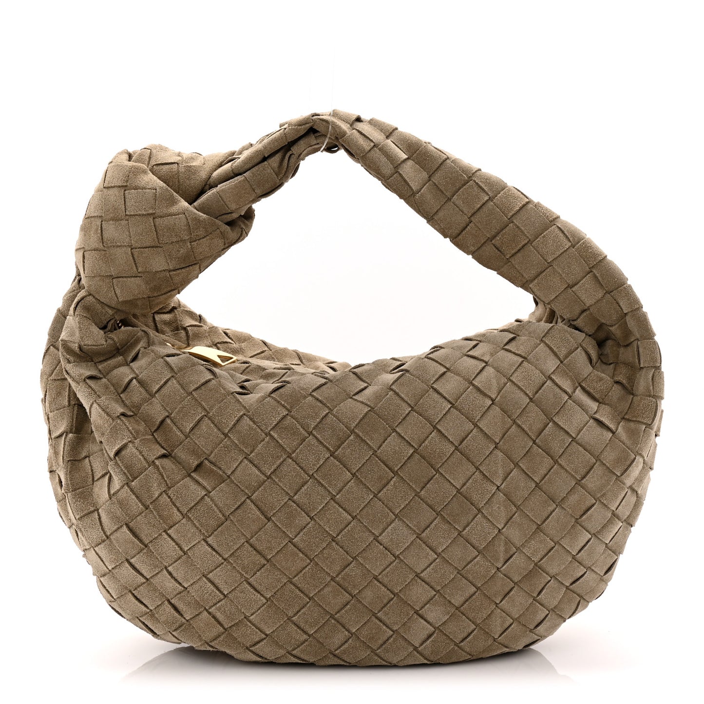 Suede Calfskin Intrecciato Teen Jodie Hobo Beige