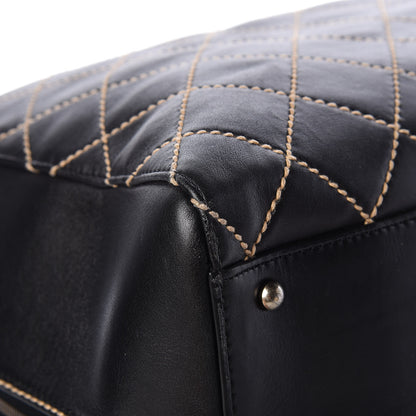 Chanel Calfskin Wild Stitch Duffel Bag Black 12 of 12