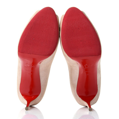 Christian Louboutin Suede Lame New Very Prive 100 Pumps 40 Poudre 7 of 11