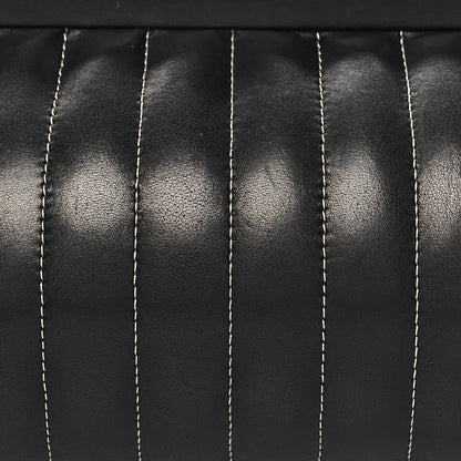 Chanel Lambskin Vertical Quilted Mademoiselle Clutch Black 8 of 11