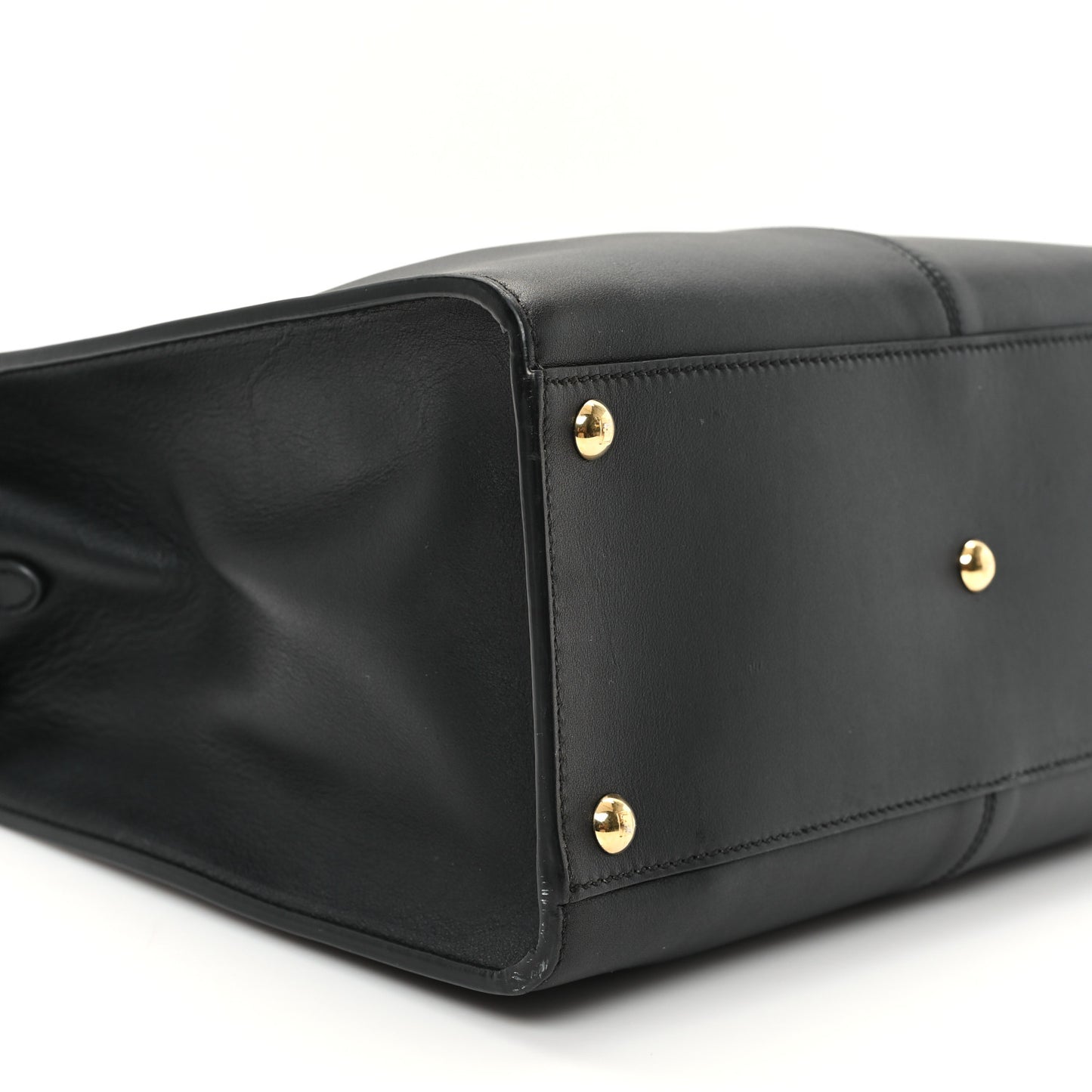 Vitello Seta Glazed Fabric FF 1974 Medium Peekaboo X-Lite Black Mogano Panna