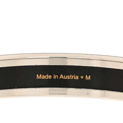 Hermes Enamel Printed Narrow Astrologie Nouvelle Bracelet 70 White Navy 5 of 5