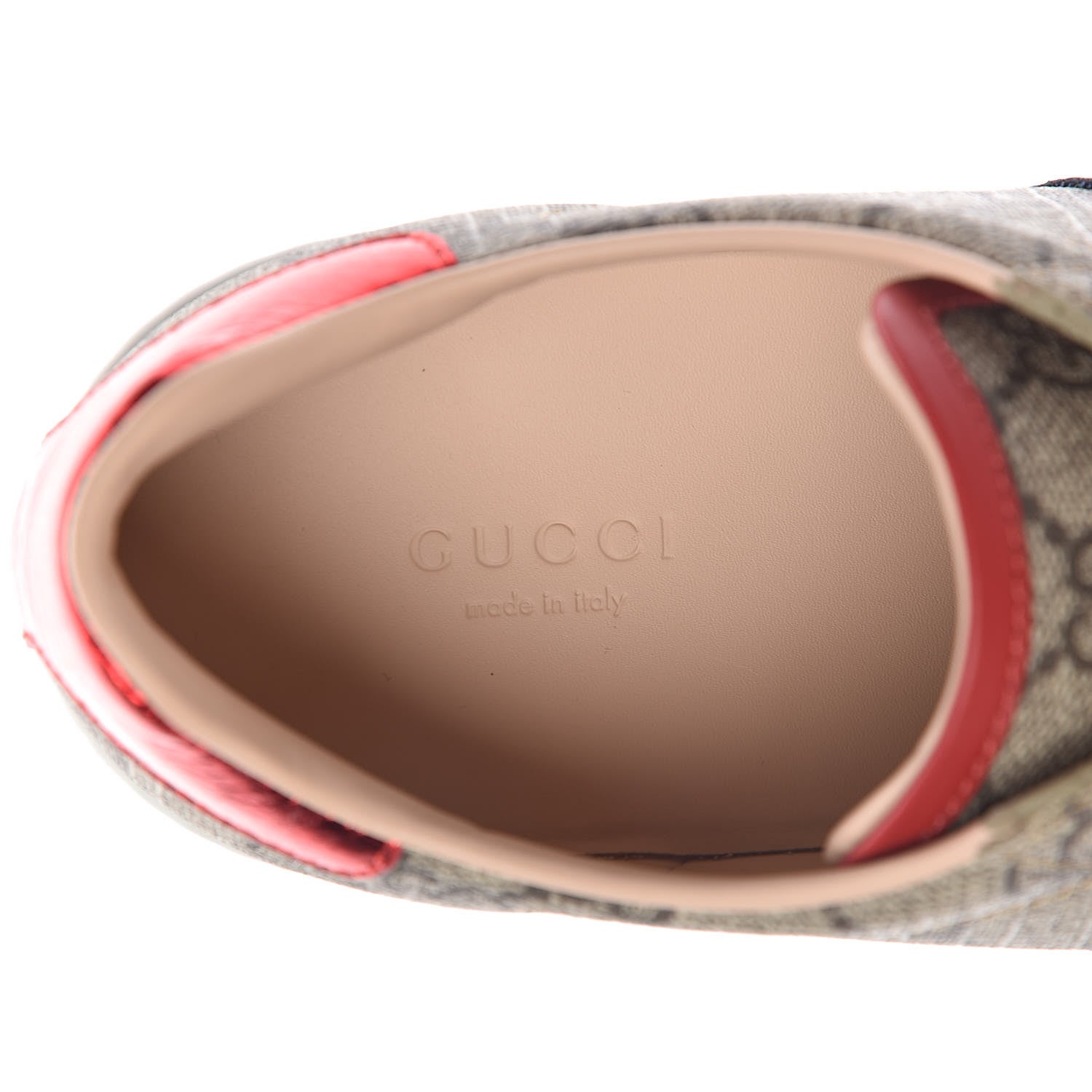 Gucci GG Supreme Monogram Womens Ace Low-Top Sneaker 37.5 Beige 8 of 9