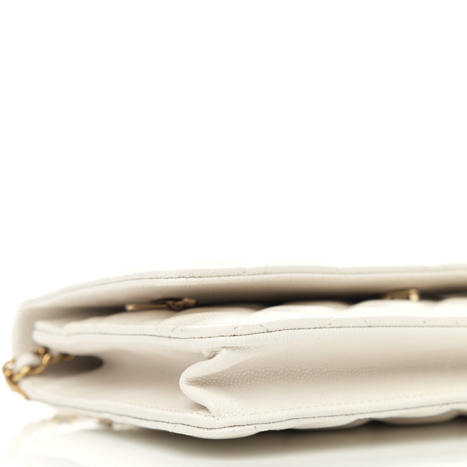 Chanel Caviar Quilted Wallet On Chain WOC White 10 of 12