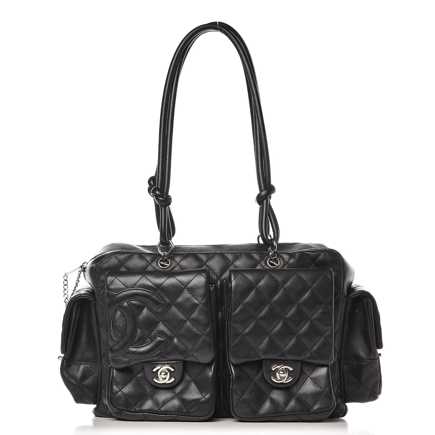 Chanel Calfskin Quilted Large Cambon Multipocket Reporter Black 1 of 7