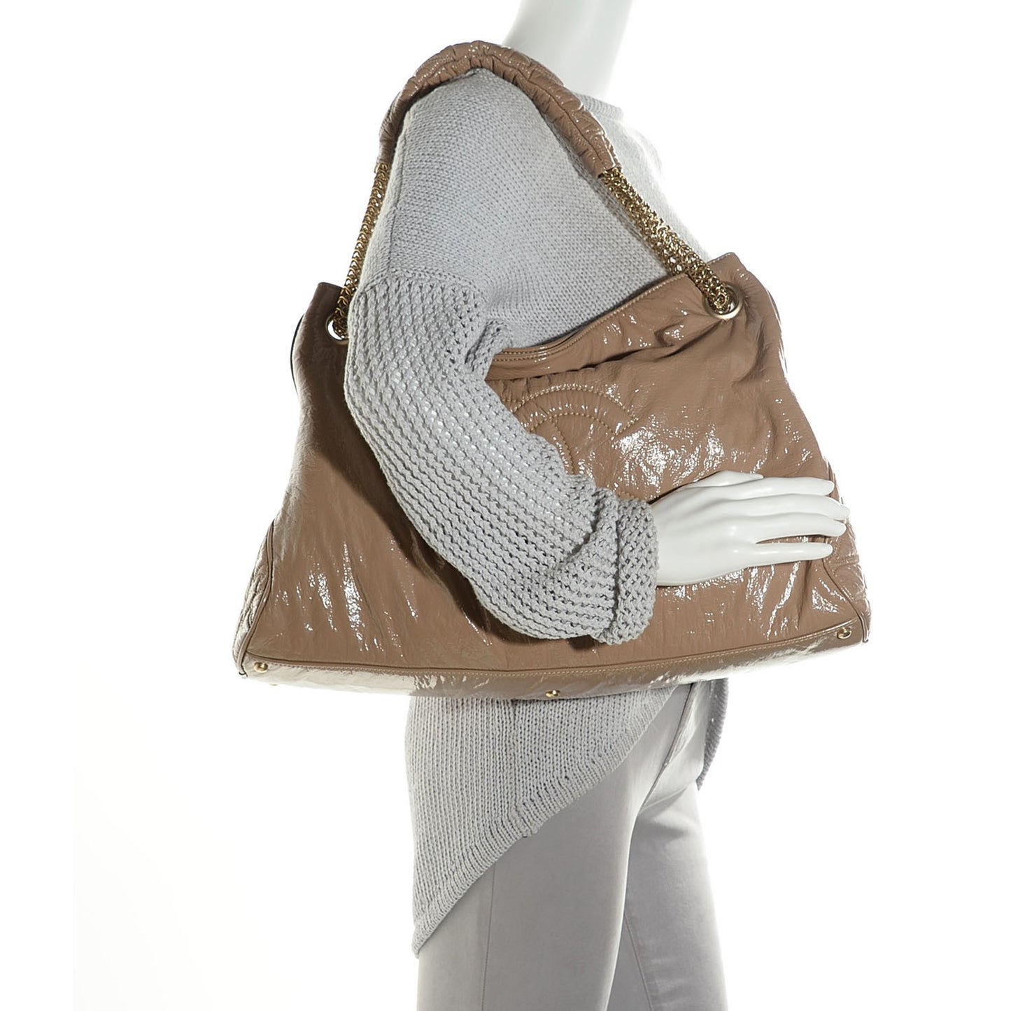 Vinyl Rodeo Tote Beige