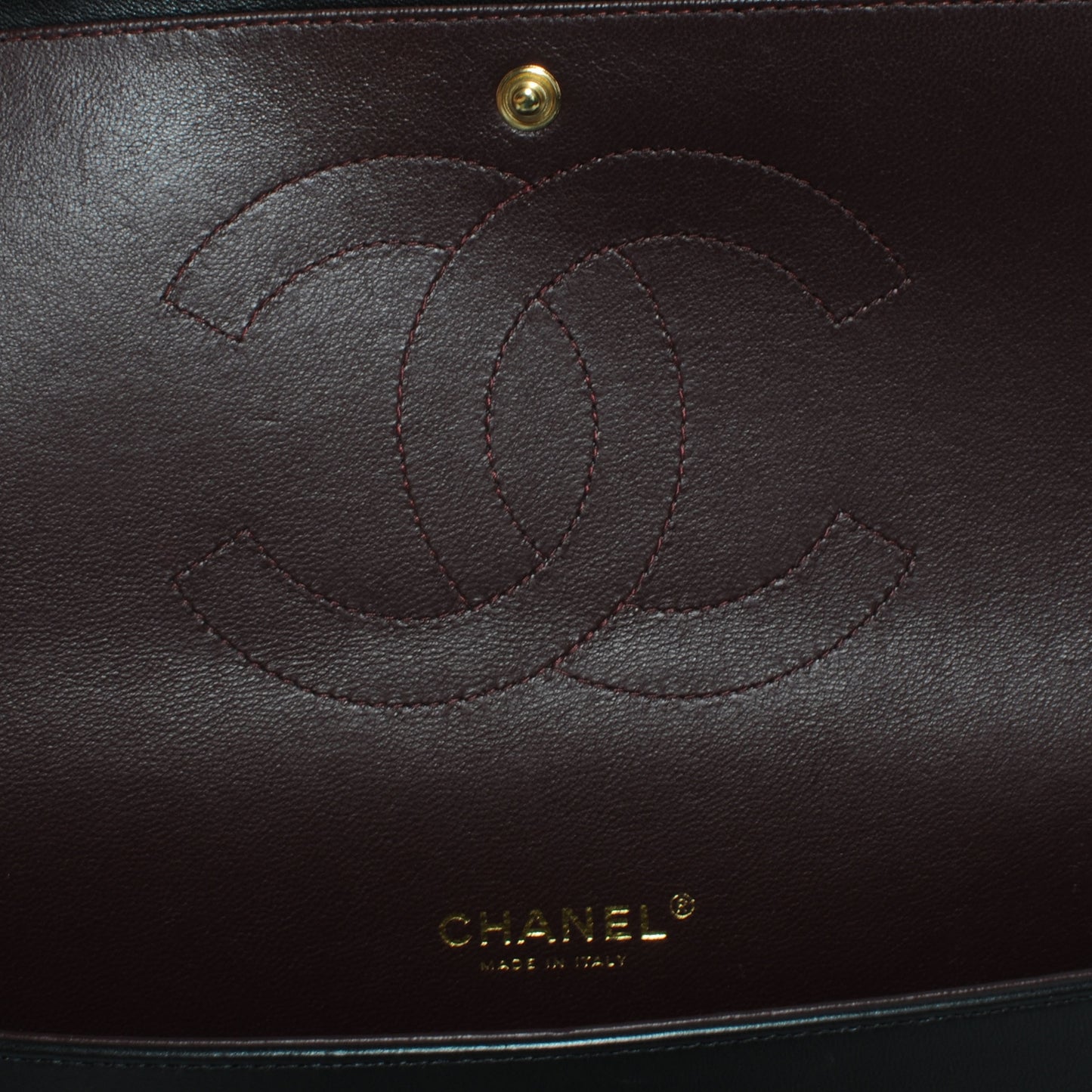 Lambskin Quilted Maxi Double Flap Black