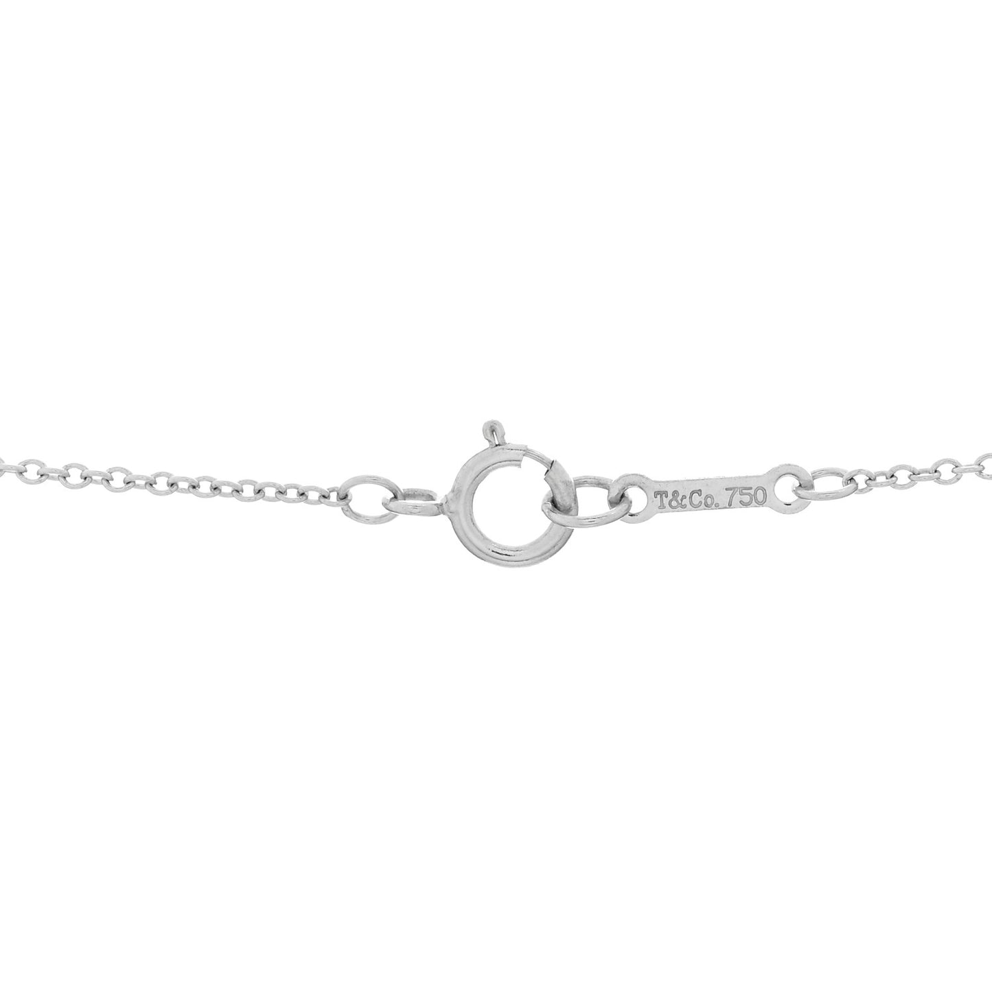 18K White Gold Diamond Paloma's Graffiti Peace Pendant Necklace