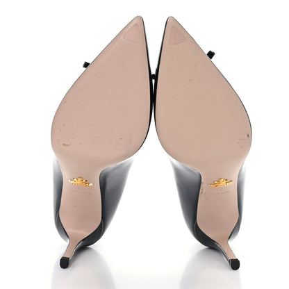 Prada Patent Bow Pumps 39 Black 5 of 7