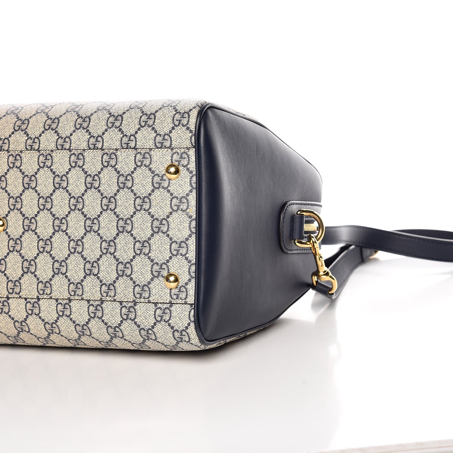 Gucci GG Supreme Monogram Medium Boston Beige Blue 6 of 11