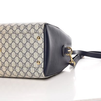 Gucci GG Supreme Monogram Medium Boston Beige Blue 6 of 11