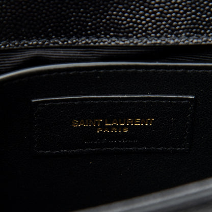 Saint Laurent Grain De Poudre Small Monogram Kate Satchel Black 8 of 10