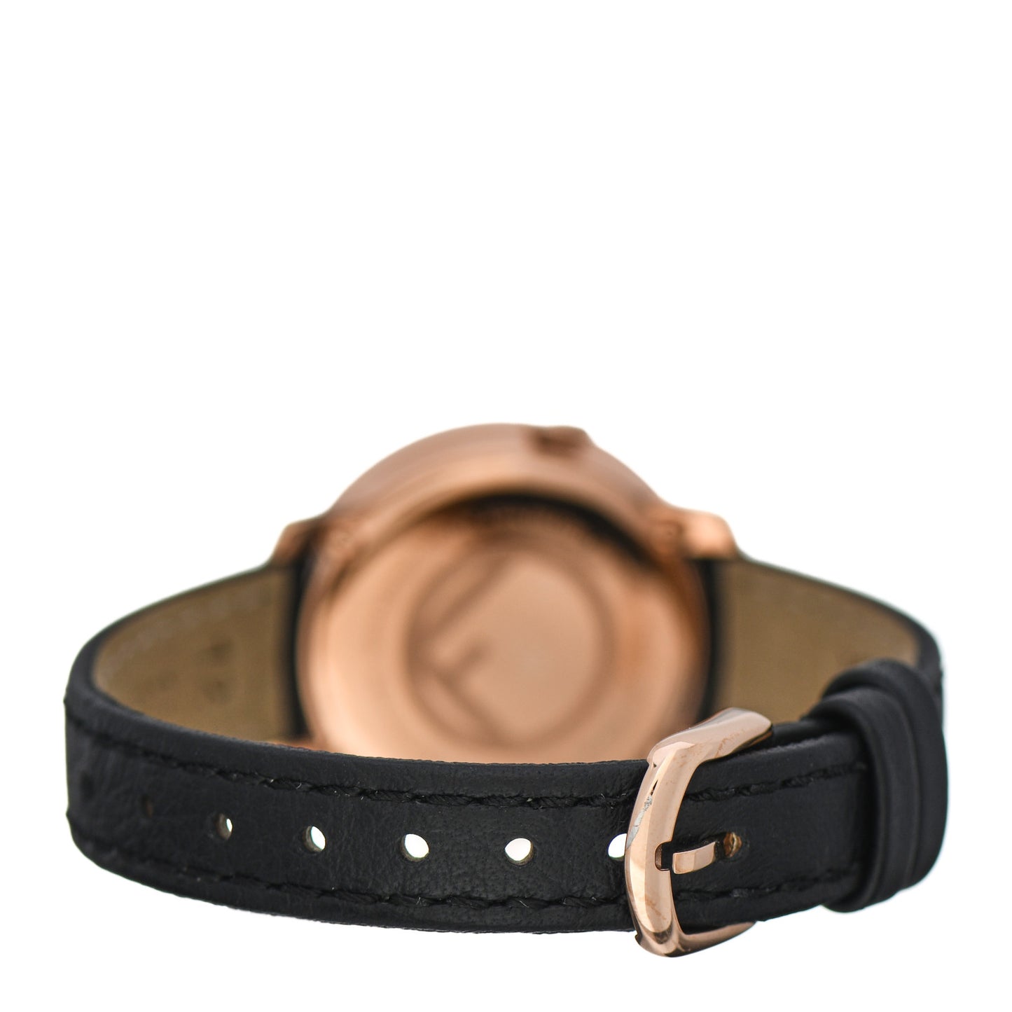 Stainless Steel Calfskin 28mm Run Away Quartz Watch Black