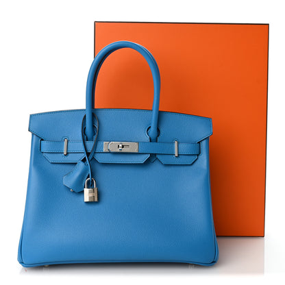 Hermes Epsom Birkin 30 Bleu Frida 13 of 13