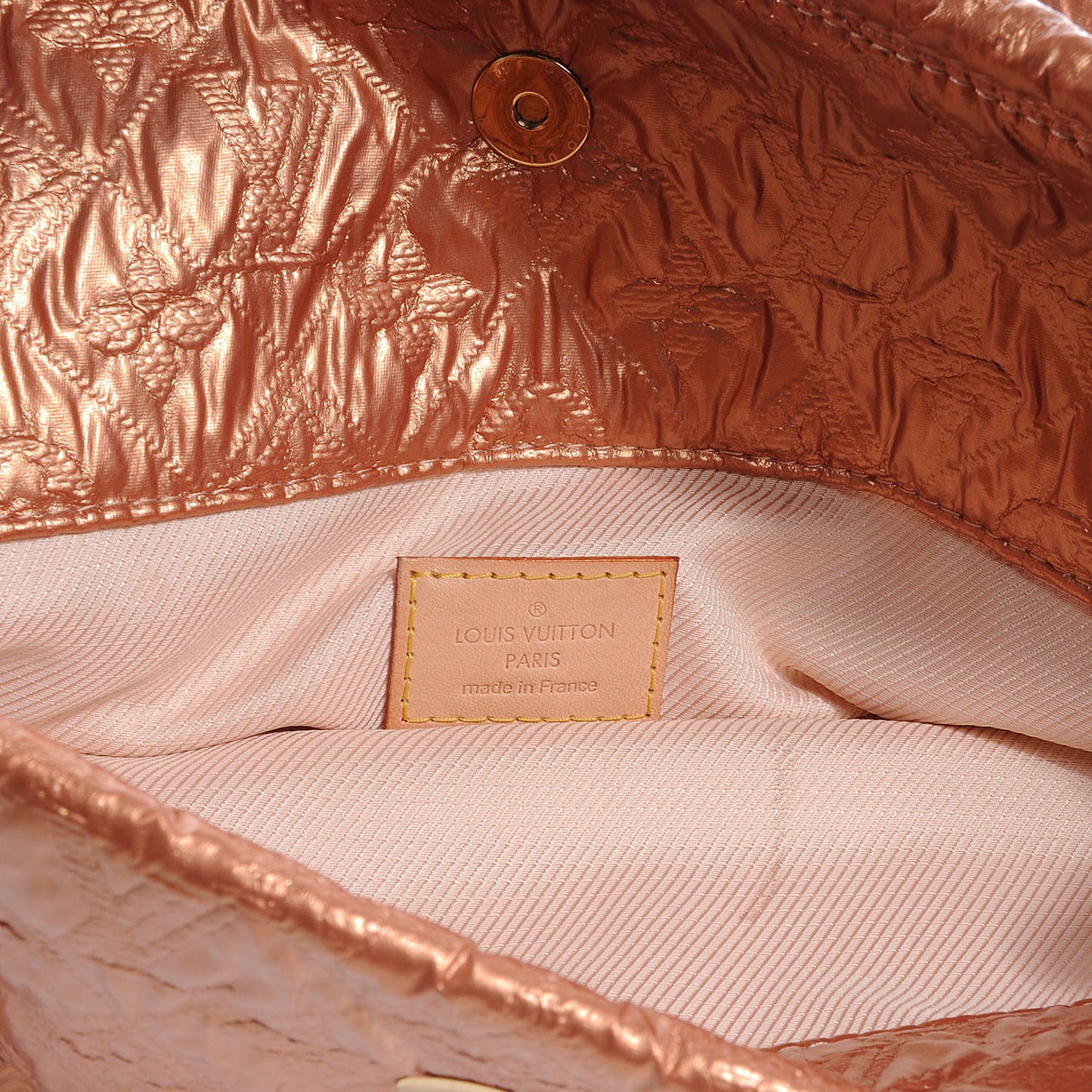 Jacquard Quilted Monogram Limelight Clutch GM Rose Gold