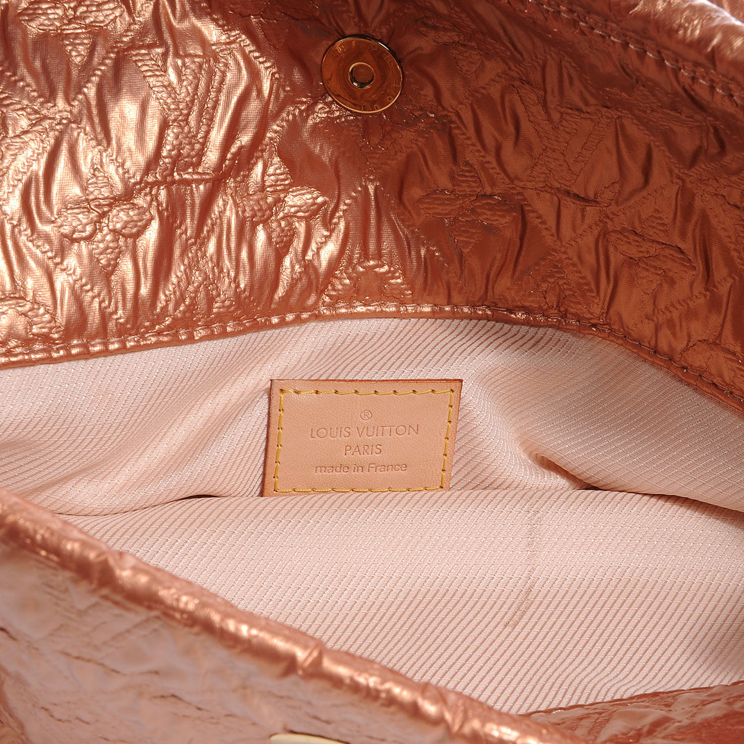 Louis Vuitton Jacquard Quilted Monogram Limelight Clutch GM Rose Gold 6 of 7