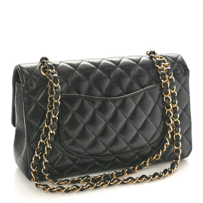 Chanel Caviar Quilted Medium Double Flap Black 2 of 12