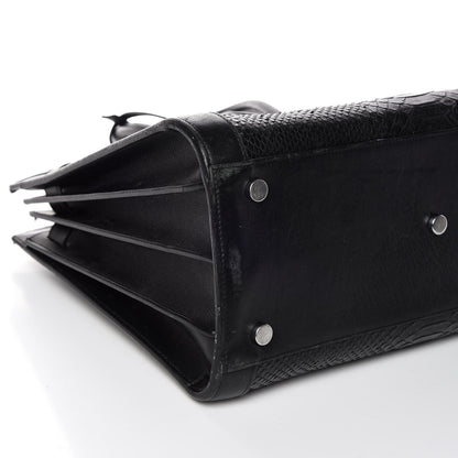 Saint Laurent Python Calfskin Embossed Small Sac de Jour Black 6 of 15