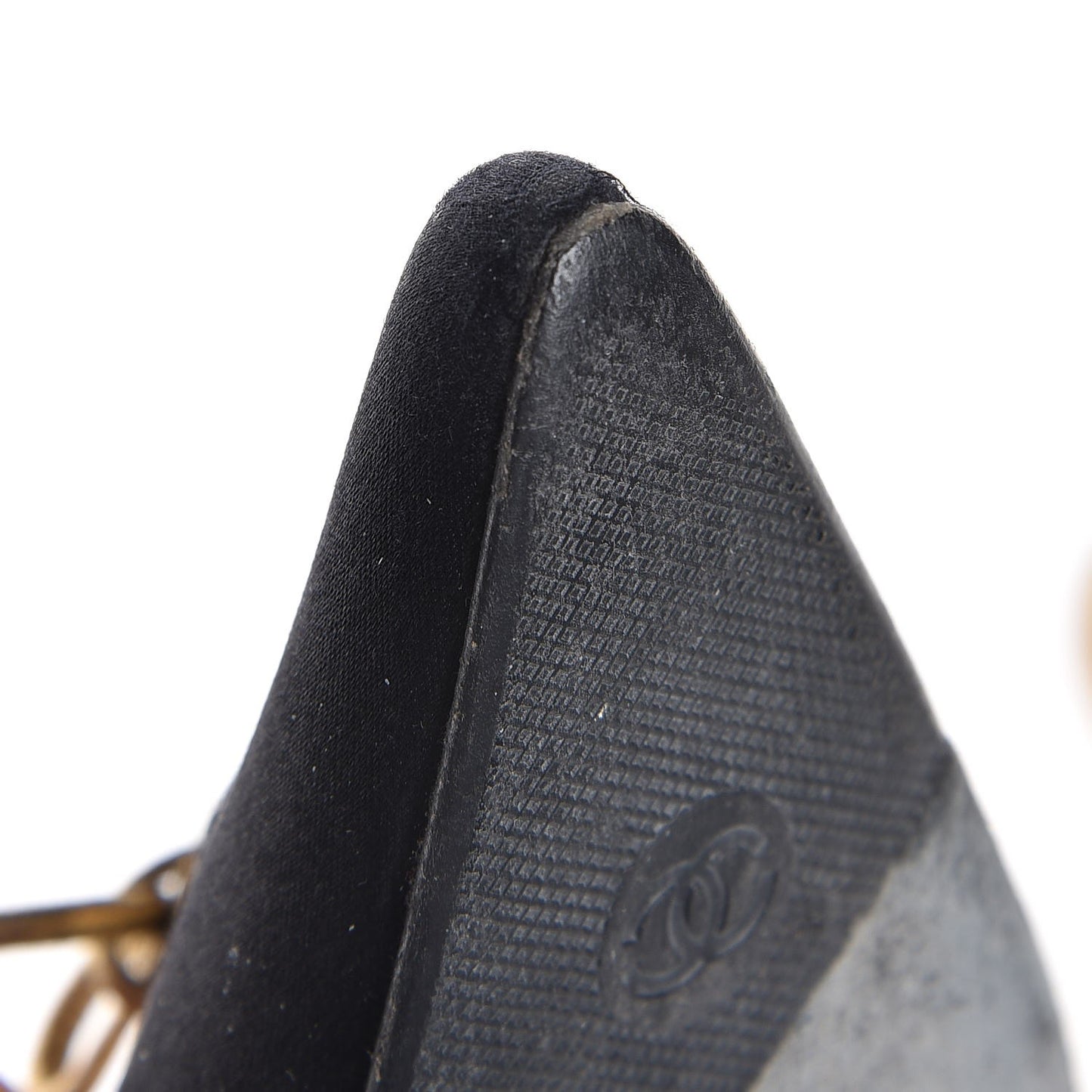 Metallic Lambskin Satin Slingback Pumps 38 Gold