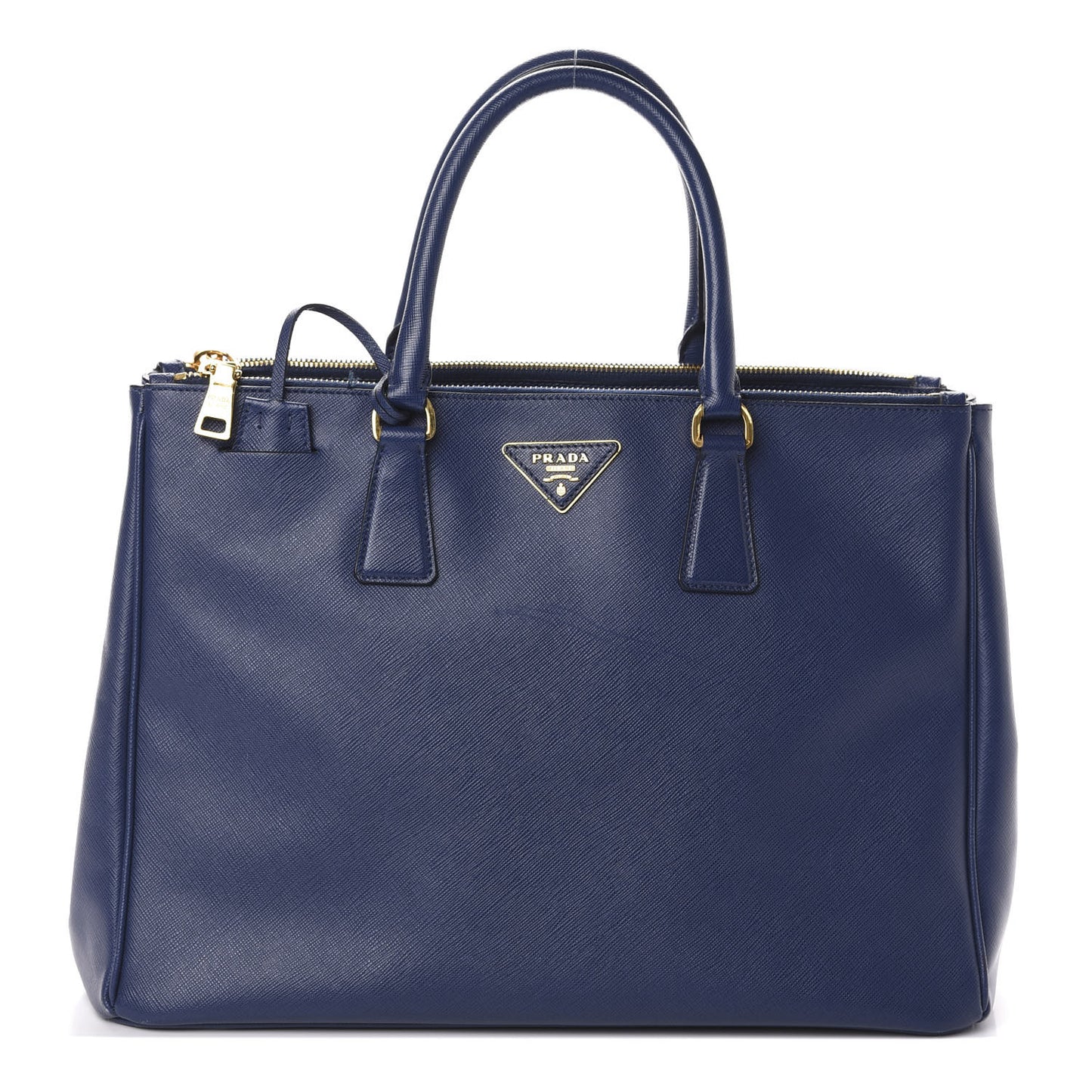 Saffiano Large Galleria Double Zip Tote Bluette