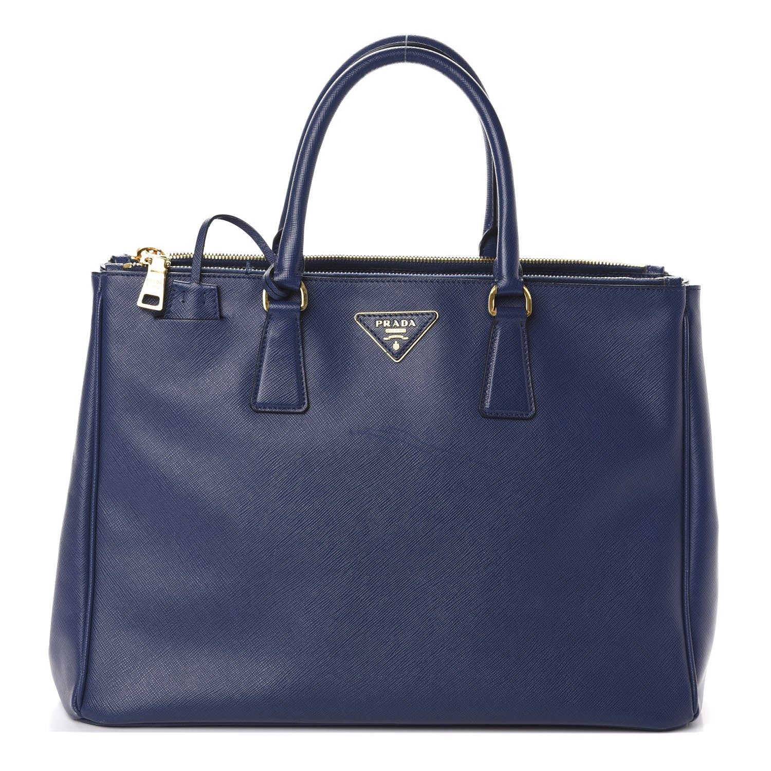 Prada Saffiano Large Galleria Double Zip Tote Bluette 1 of 9